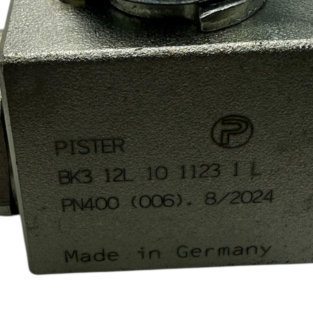 2x Pister BK3 12L 10 1123 1L Kugelhahn 3-Wege Hydraulikventil PN400 neu