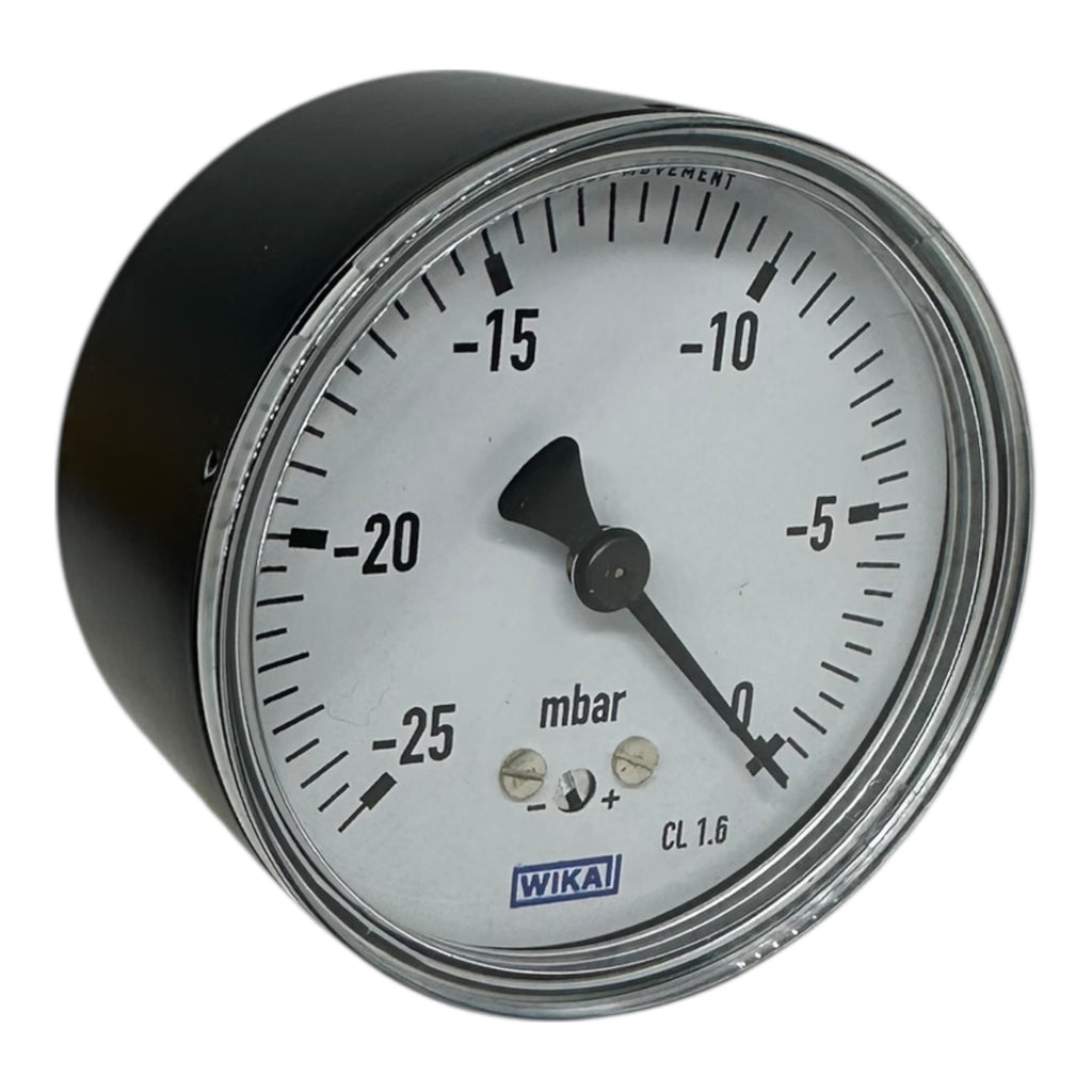WIKA 611.10.063 Manometer -25…0 mbar G1/4B Ø63 mm Unterdruckanzeige CL1.6