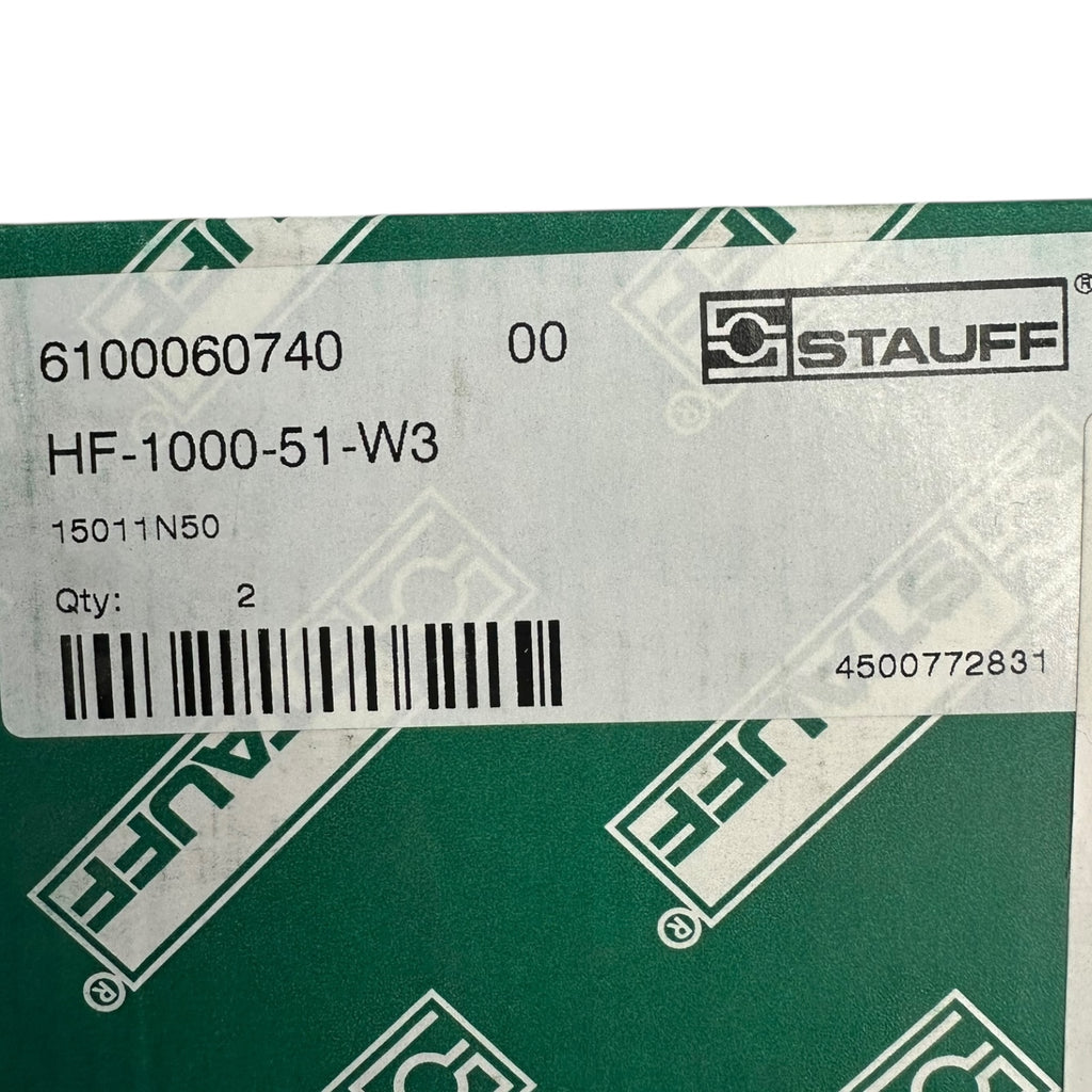 2x Stauff HF-1000-51-W3 Hydraulik Rücklauffiltergehäuse Edelstahl 6100060740