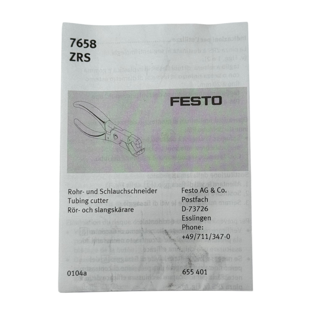 Festo ZRS 7658 Rohr- und Schlauchschneider 655401 Pneumatik Schneidzange