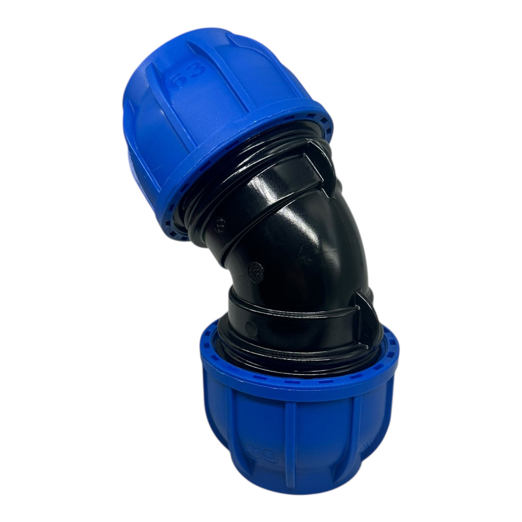 Sicomat R245.063.063 45° Winkelverschraubung D63 SicoAIR SR Serie PN12.5 PA6