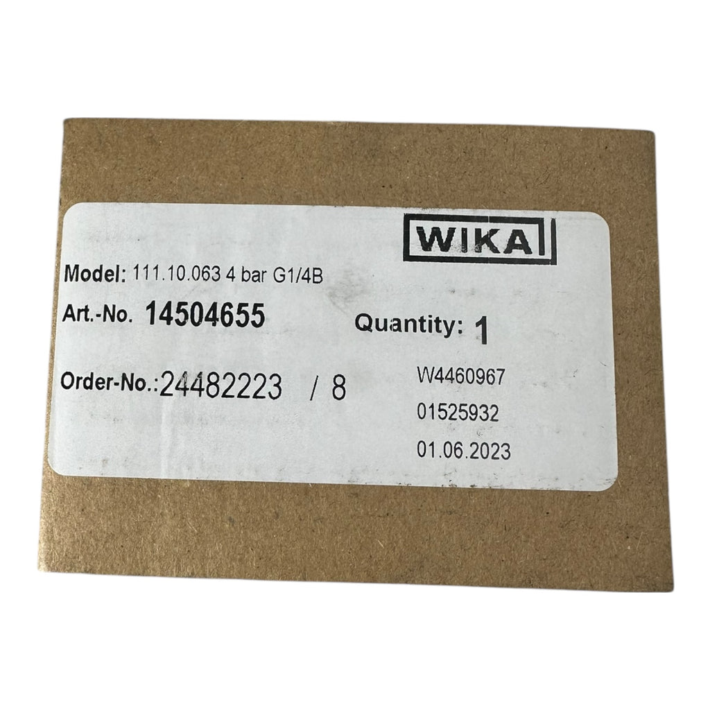 WIKA Manometer 111.10.063 0–4 bar G1/4B Messgerät Druckanzeige EN 837-1