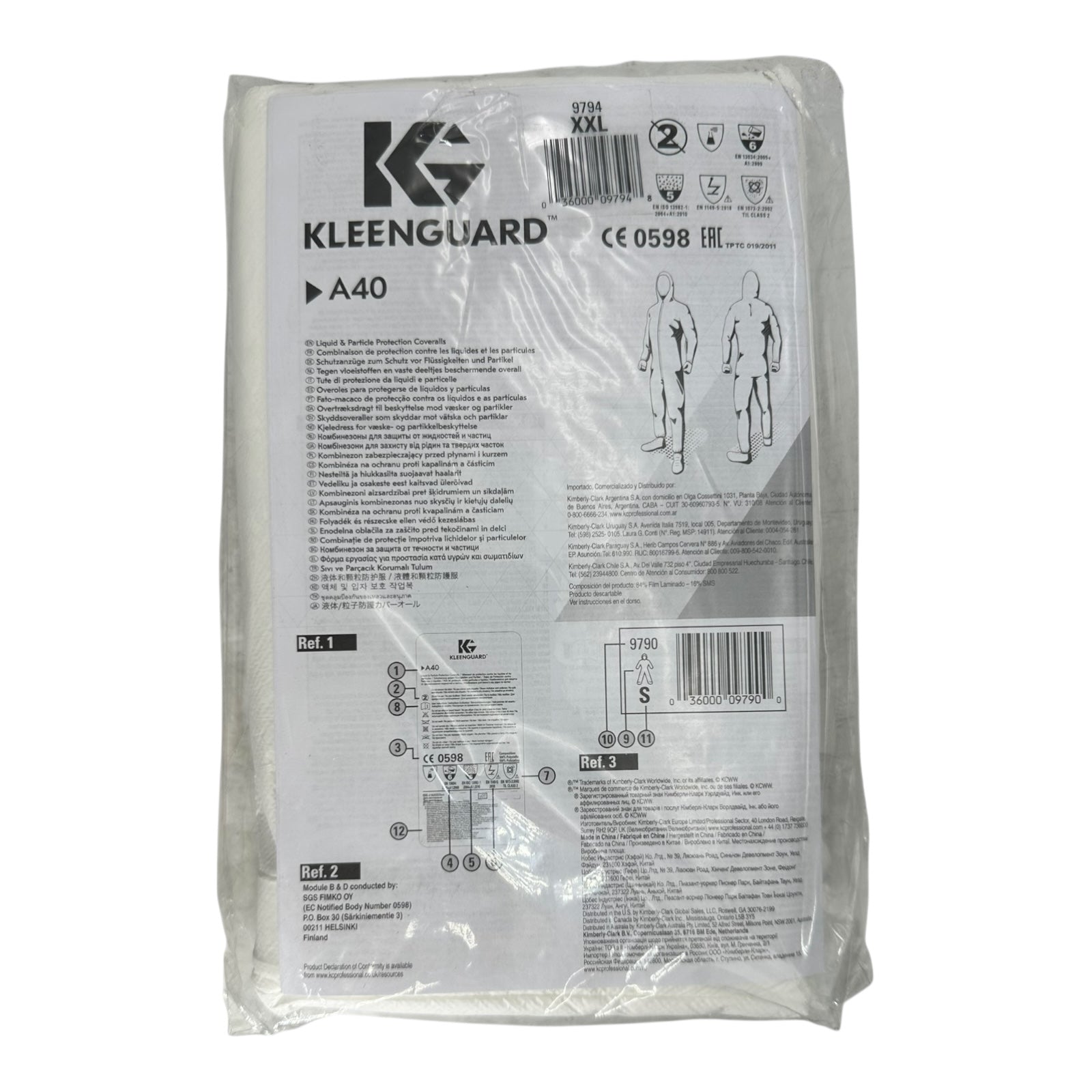 25x Kleenguard A40 Schutzanzug 97910 XXL mit Kapuze Partikelschutz PSA
