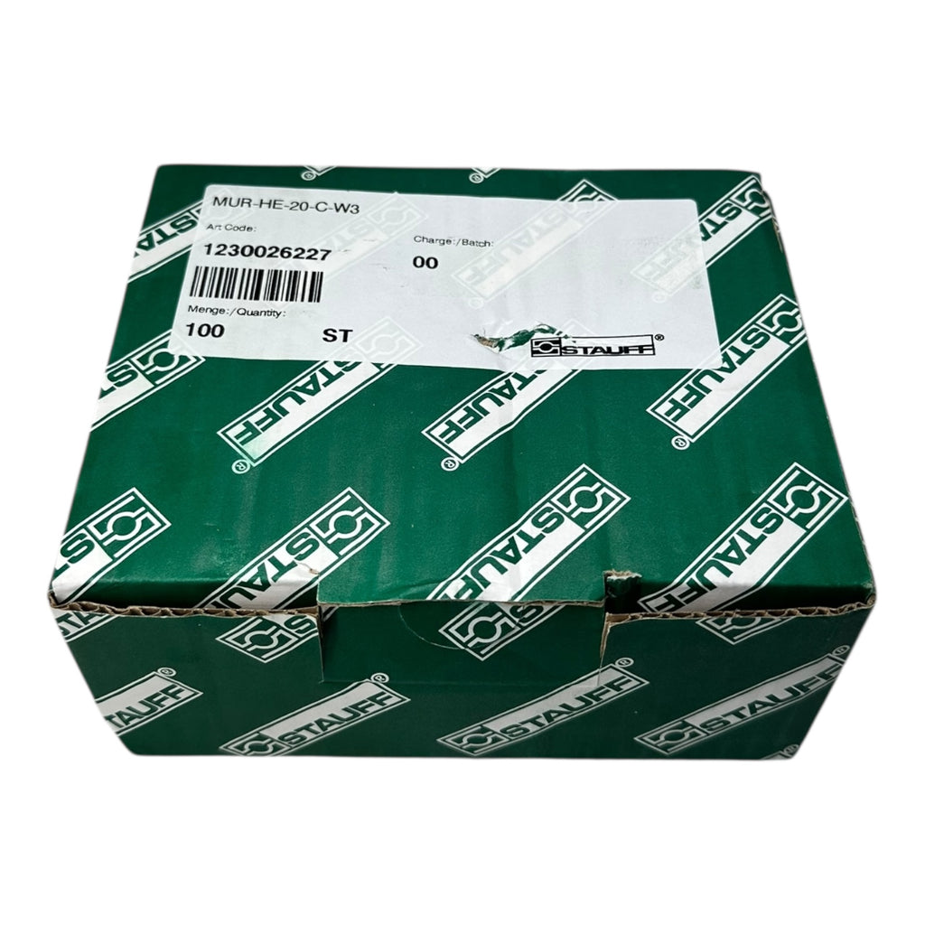 100x Stauff MUR-HE-20-C-W3 Schutzkappe Edelstahl Hydraulik Kupplungskappe NEU