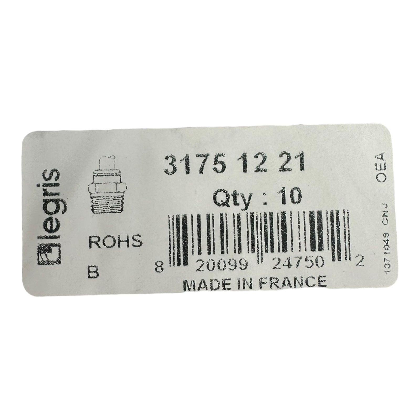 9x Legris 31751221 Steckanschluss gerade G3/8 – Ø12 mm Pneumatikanschluss NEU