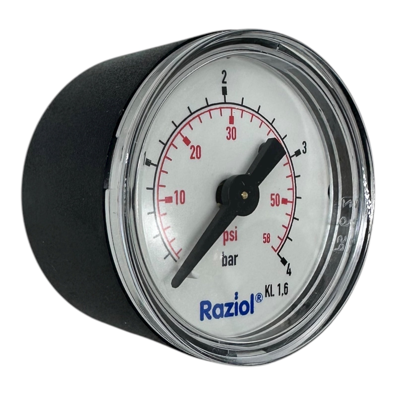 2x Raziol Manometer 111.12.040 0–4 bar 0–60 psi G1/4B CL 1.6 Druckmessgerät