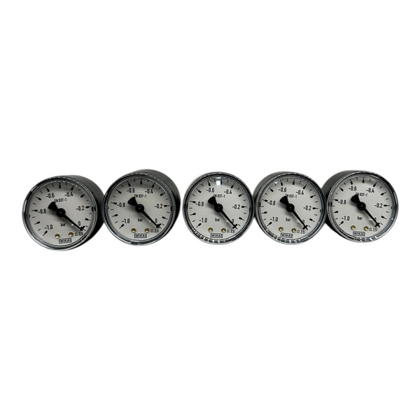5x WIKA Manometer 111.12.050 -1…0 bar G1/4B EN 837-1 CL 2.5 Vakuummanometer