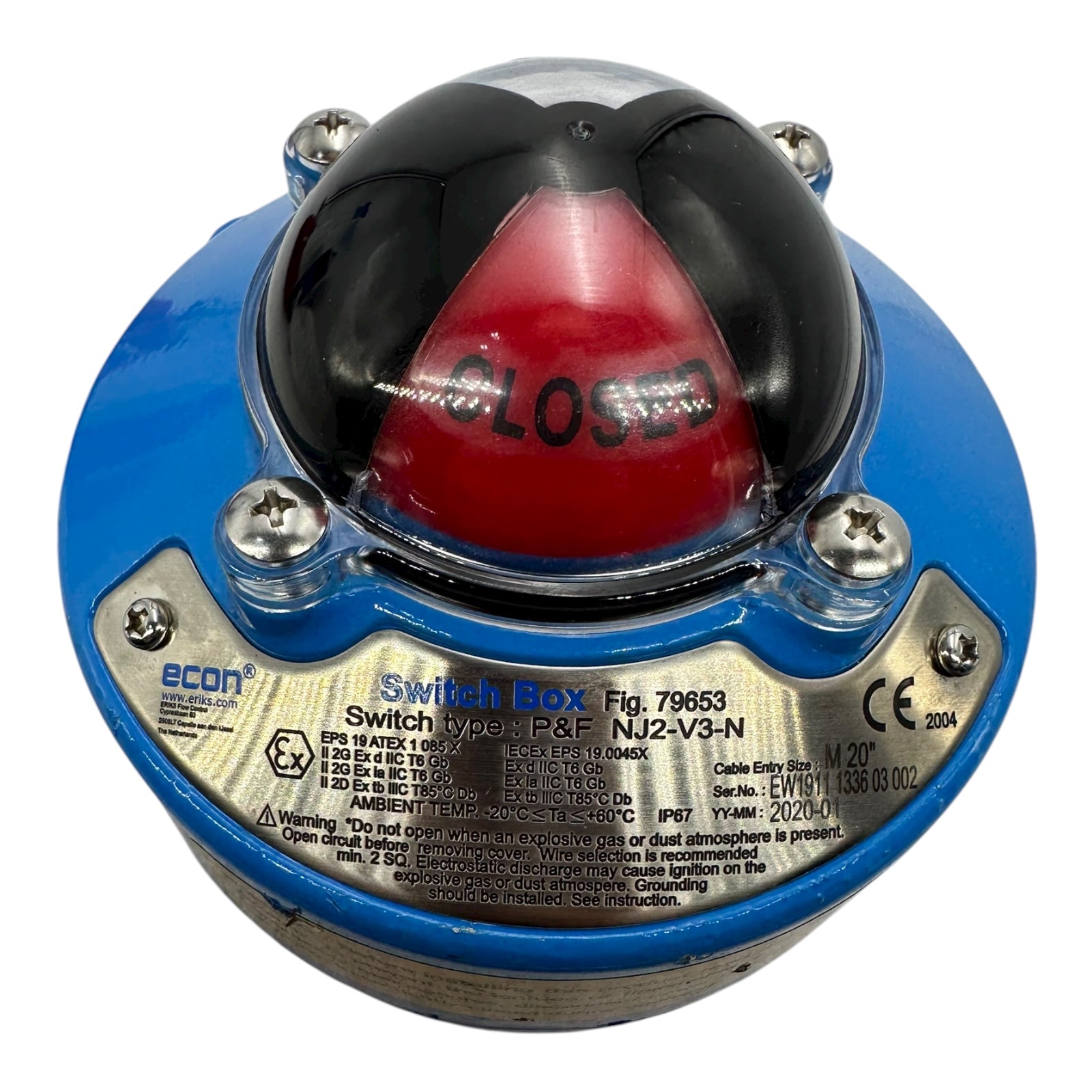 Econ Switch Box 79653 P&F NJ2-V3-N Stellungsanzeiger ATEX Exd IIB T6 IP67 Neu