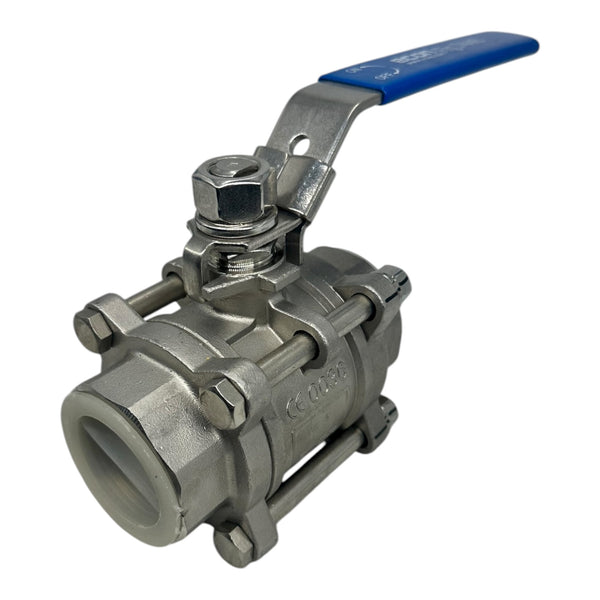 Econ Fig.74446 Kugelhahn 1½” Edelstahl 1.4408 PN63 1000WOG 3-teilig IG