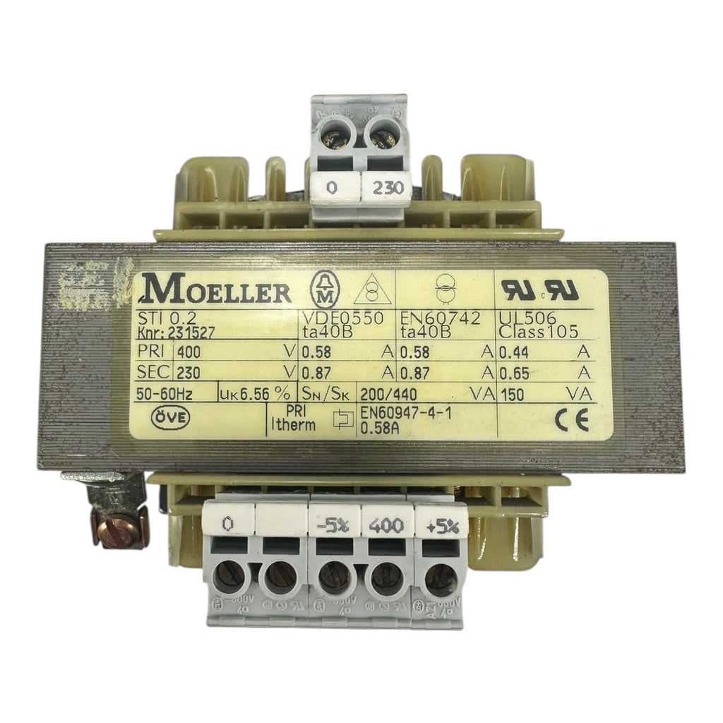 Moeller STI 0.2 Trafo 400V→230V 150VA Steuertransformator EN60742