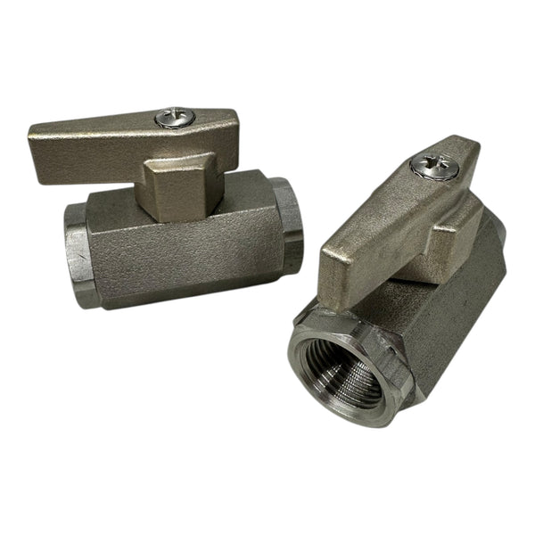 2x Parker 0465 10 21 Kugelhahn Edelstahl 1/4” Innengewinde ROHS
