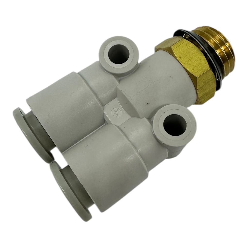 10x SMC KQ2U08-U02A Pneumatik Verteiler 8 mm Push-In auf G1/4 Messinggewinde