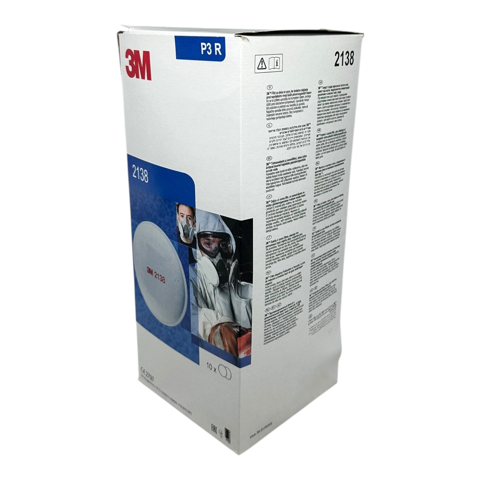 3M 2138 P3 R Partikelfilter Set – Atemschutz Filtermasken Filterpads (1 Paar)