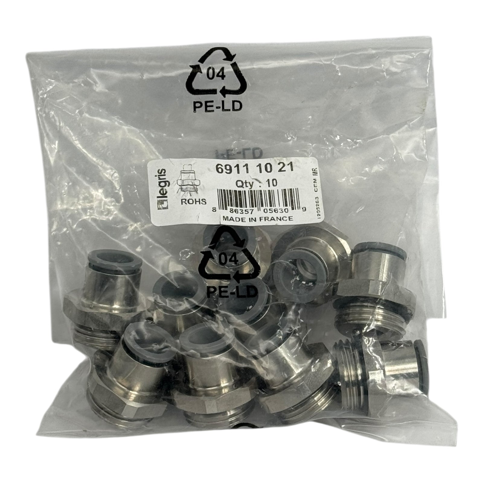10x Legris 6911 10 21 Einschraubverschraubung 10 mm–R1/2” Pneumatik Fitting