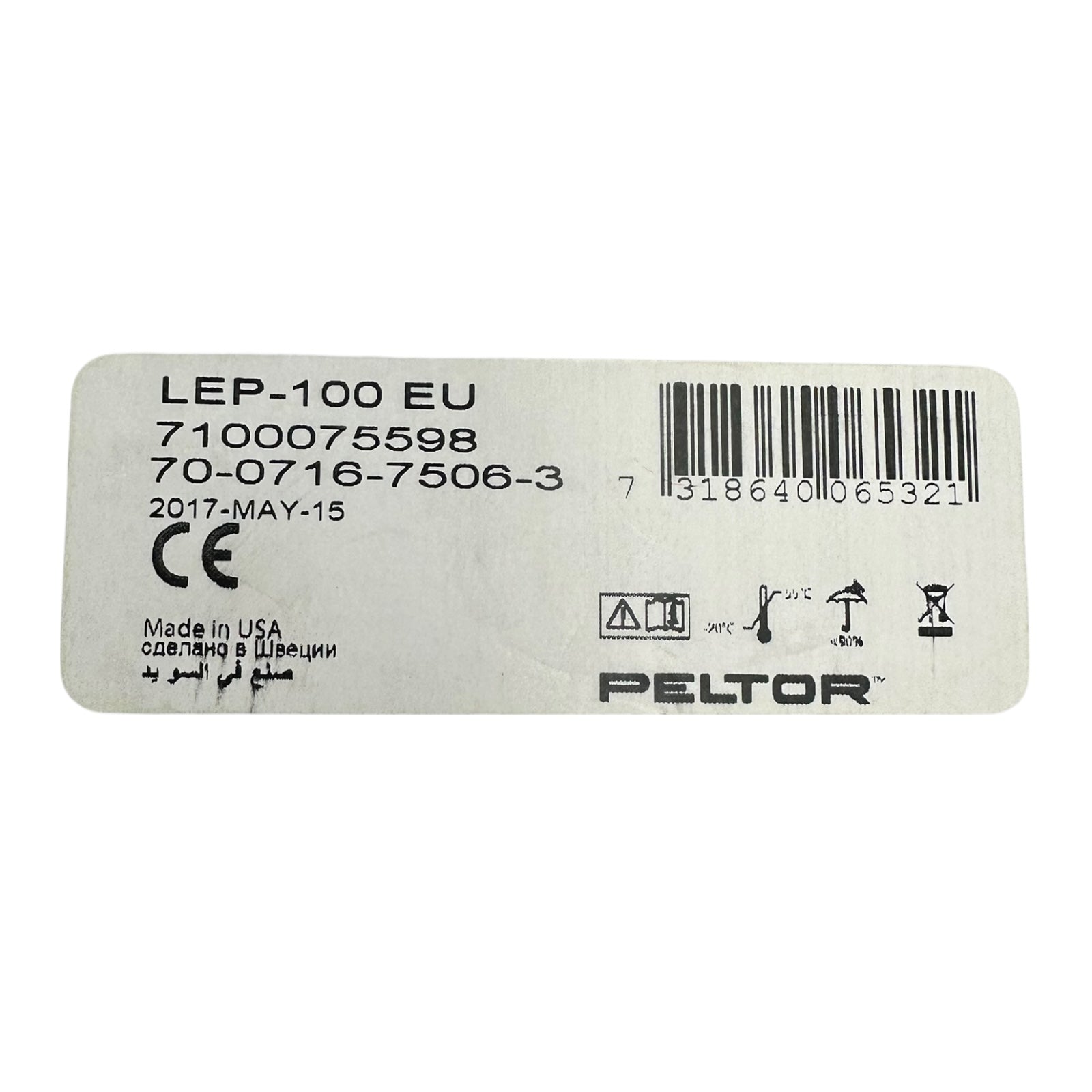 3M Peltor LEP-100 EU elektronische Gehörschutzstöpsel mit Ladebox Set neu