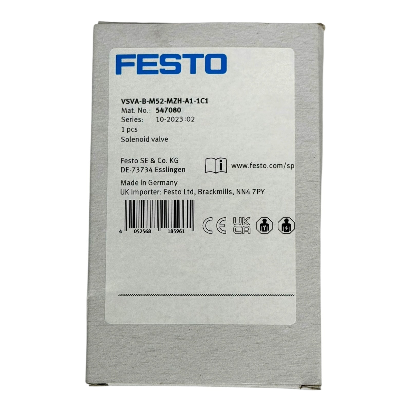 Festo VSVA-B-M52-MZH-A1-1C1 547080 Magnetventil 24VDC 1,8W Pneumatikventil