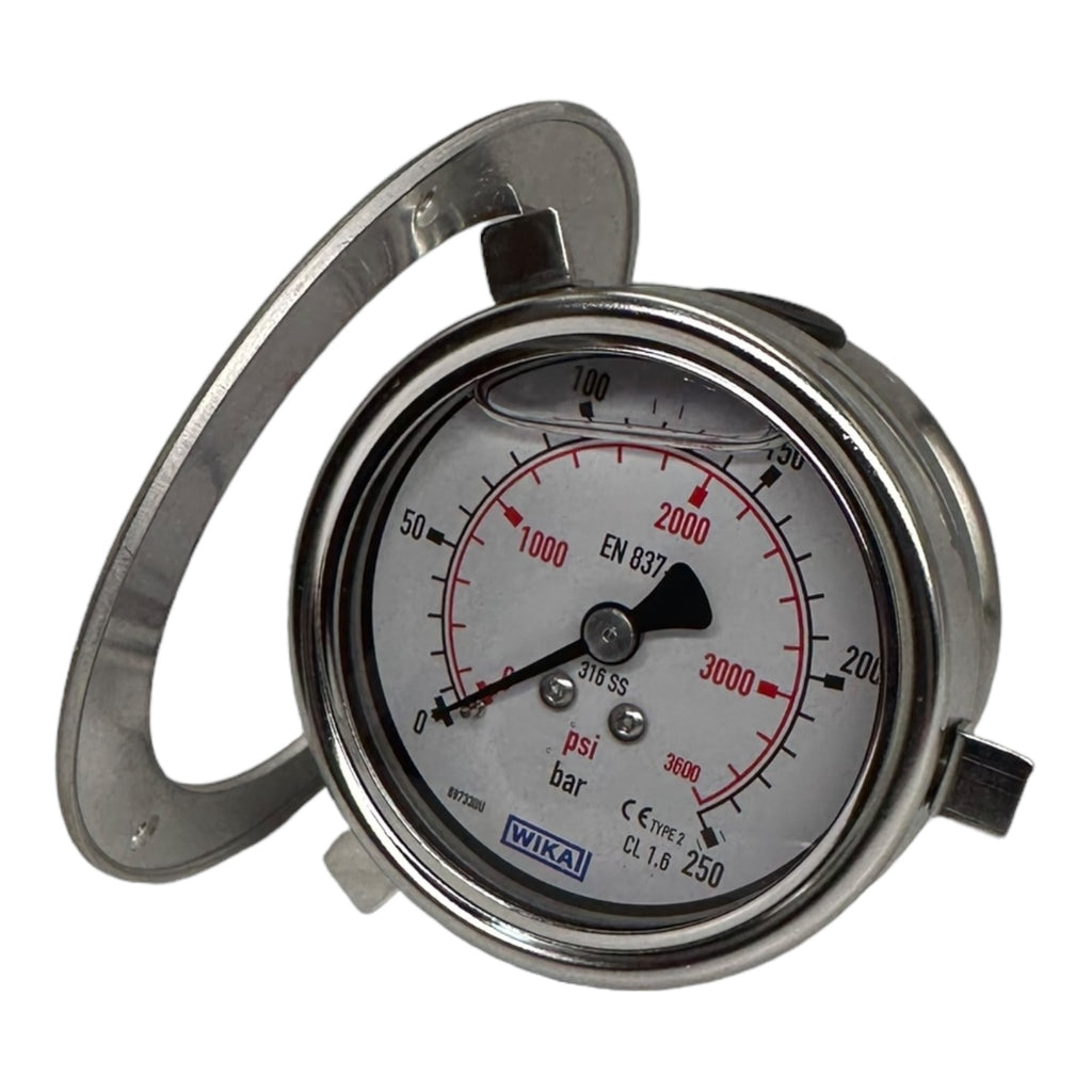 Wika 233.50.063 Glycerin Manometer 2 Tlg. psi: 3600 G1/4 B rue zentr. 250Bar