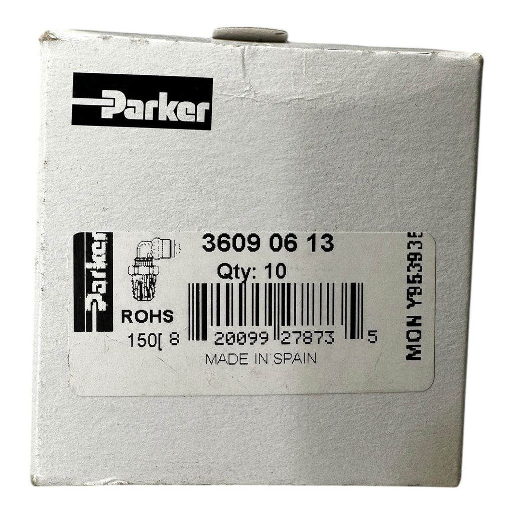 10x Parker 36090613 Chemisch vernickelte Steckverbindungen aus Messing