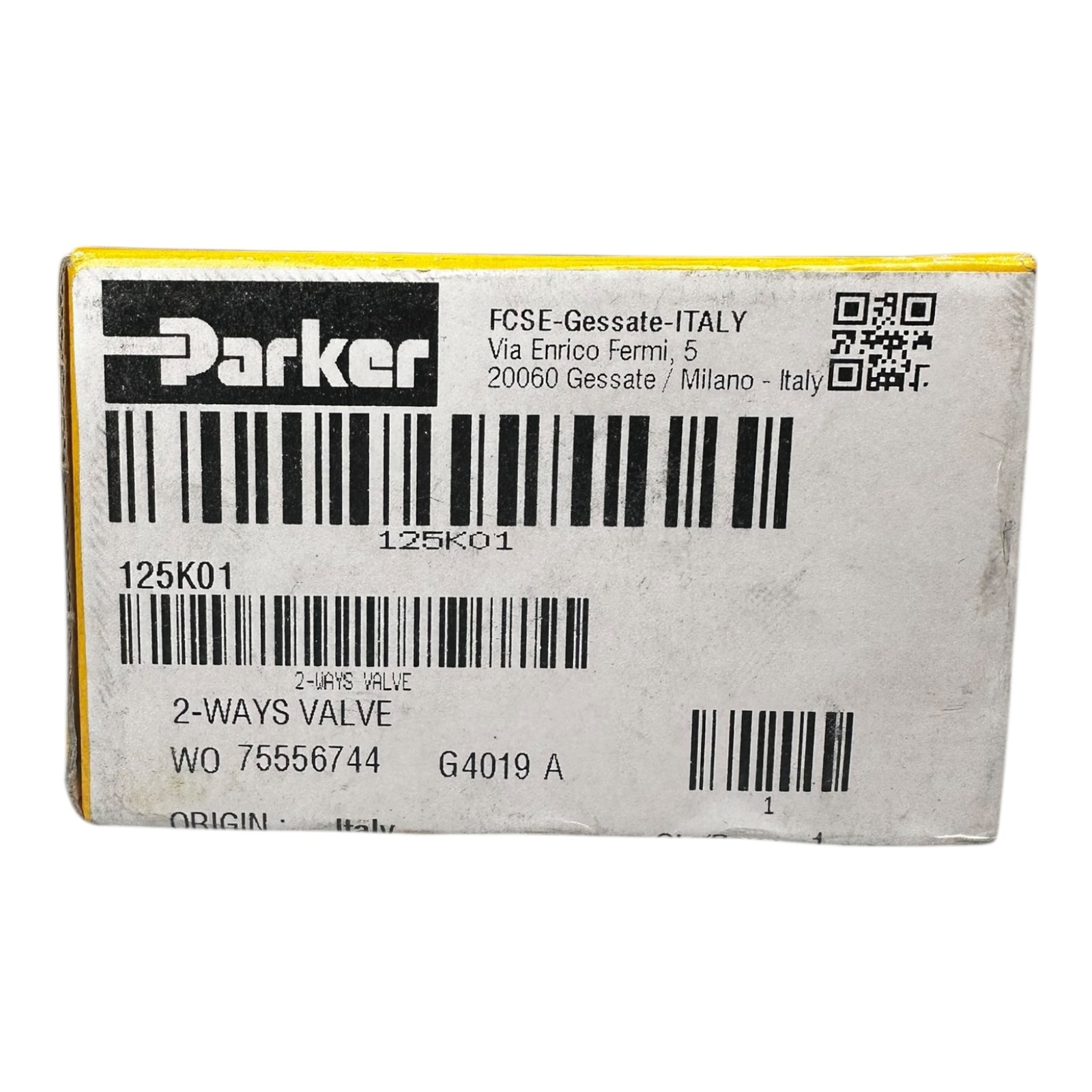 Parker 125K01 2-Wege-Ventil Hydraulik Messingventil