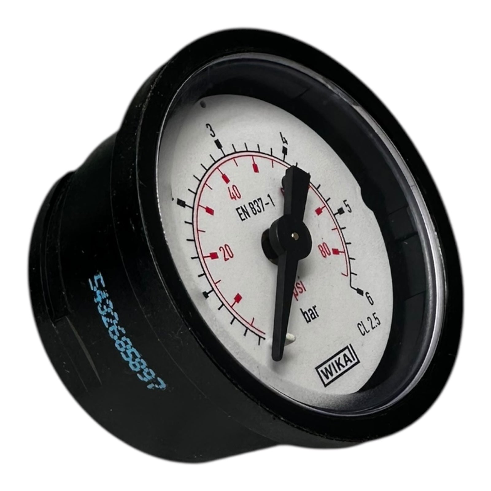 3x WIKA 0–6bar EN837-1 Manometer Druckmessgerät 1/8 Zoll Gewinde