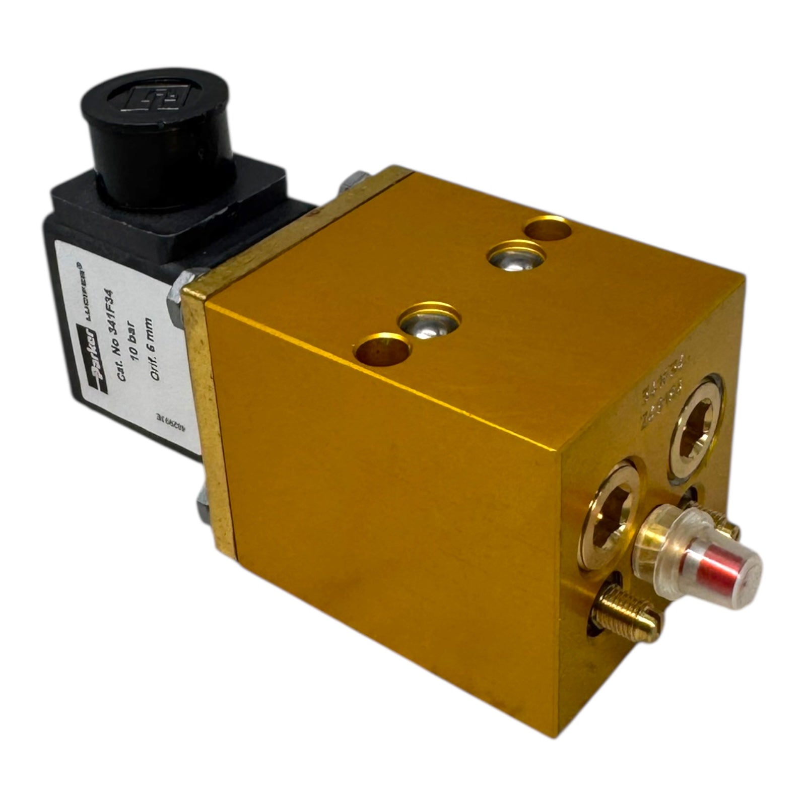 Parker Lucifer 341F34 487066 4/2-Wege Magnetventil 10bar Spule Pneumatikventil