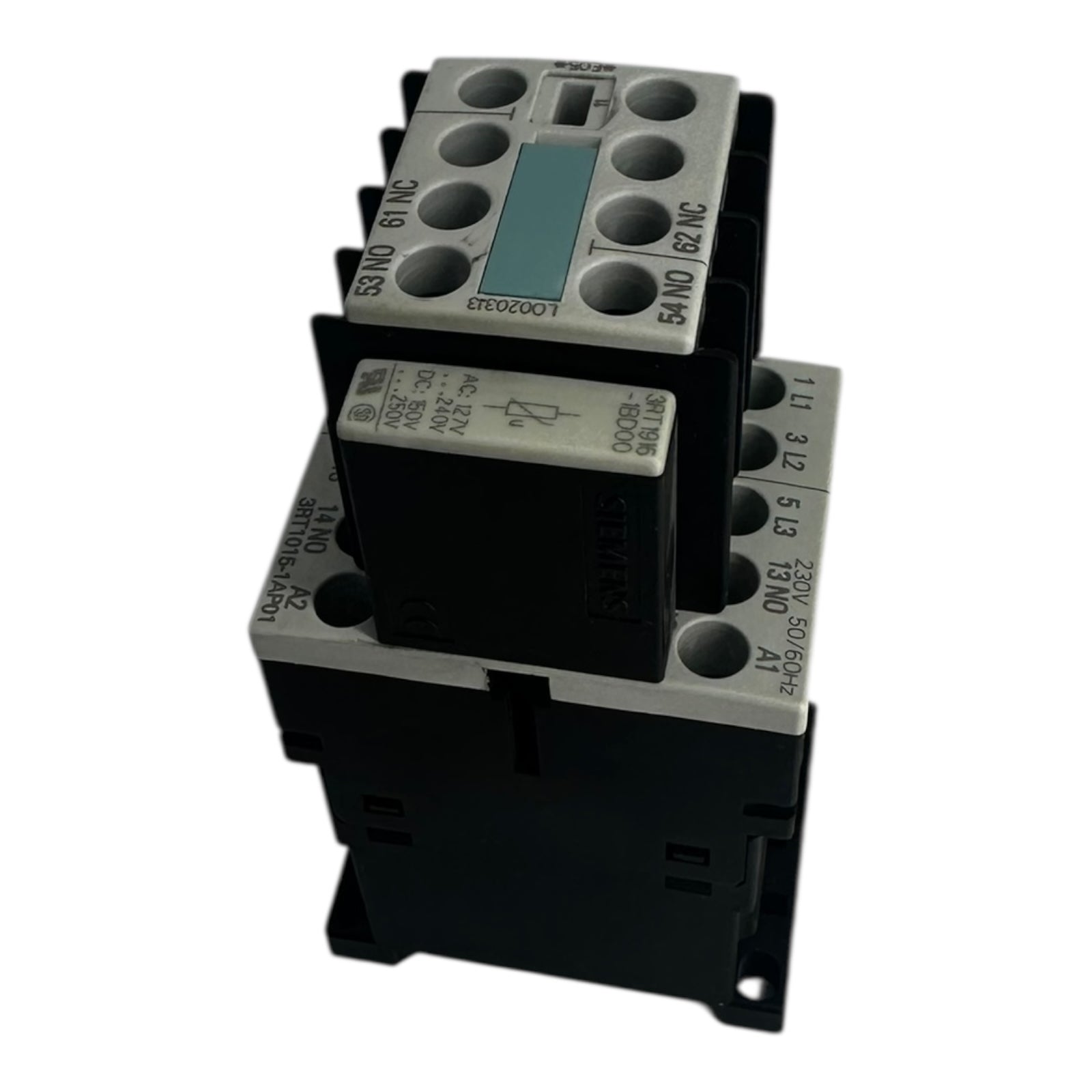 3x Siemens 3RT1015-1AP01 Schütz 3-polig 24V AC Hilfskontaktblock