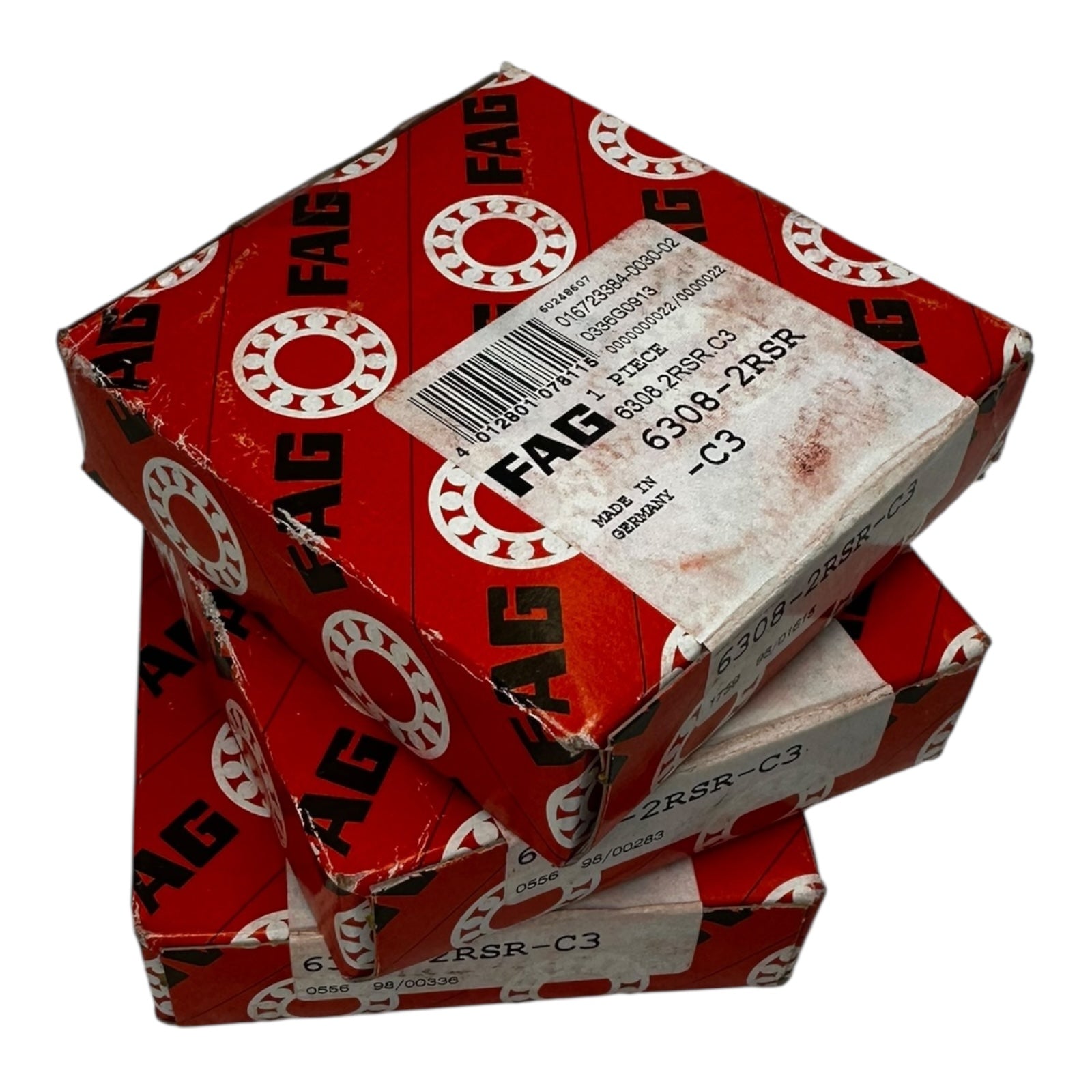 FAG Kugellager 6308-2RSR-C3 Rillenkugellager 40x90x23 mm Made in Germany 3 Stück