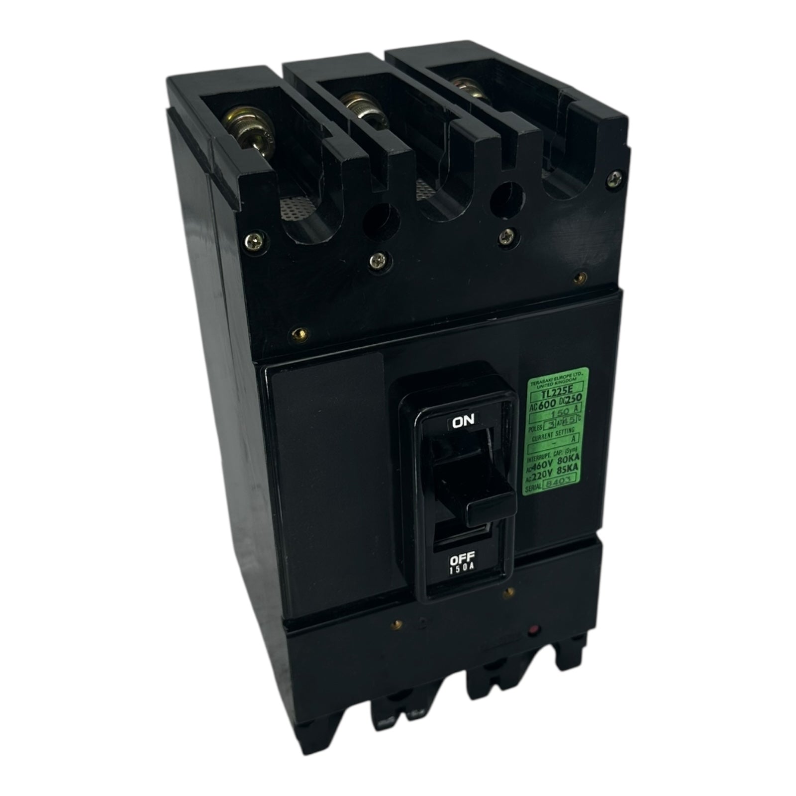 Terasaki TL225E Leistungsschalter 150A 3-polig 600V AC 250V DC 85kA