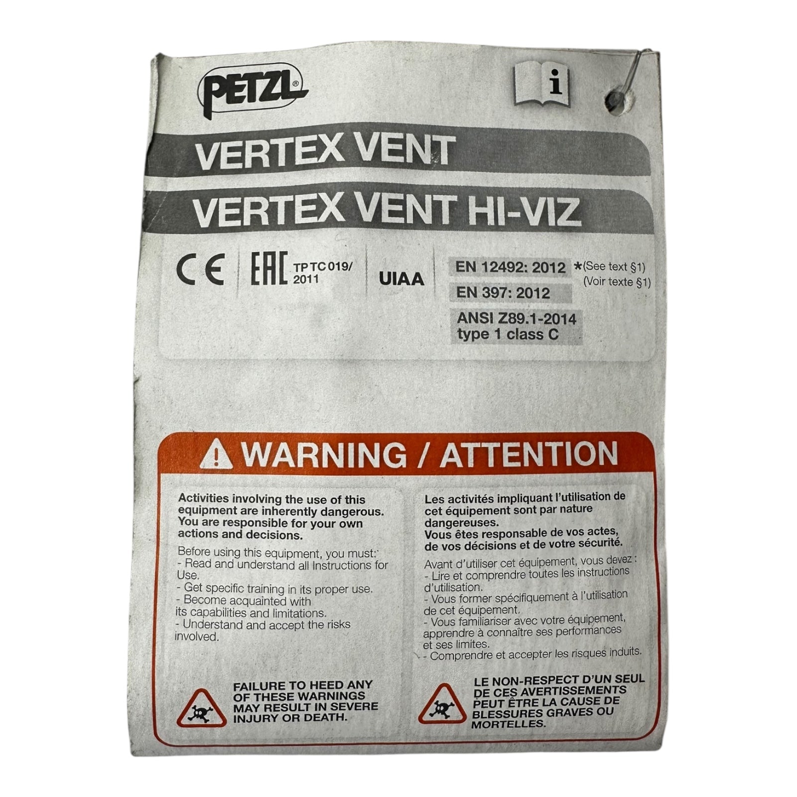 Petzl VERTEX VENT Helm Schwarz EN397 Kletterhelm Arbeitsschutz