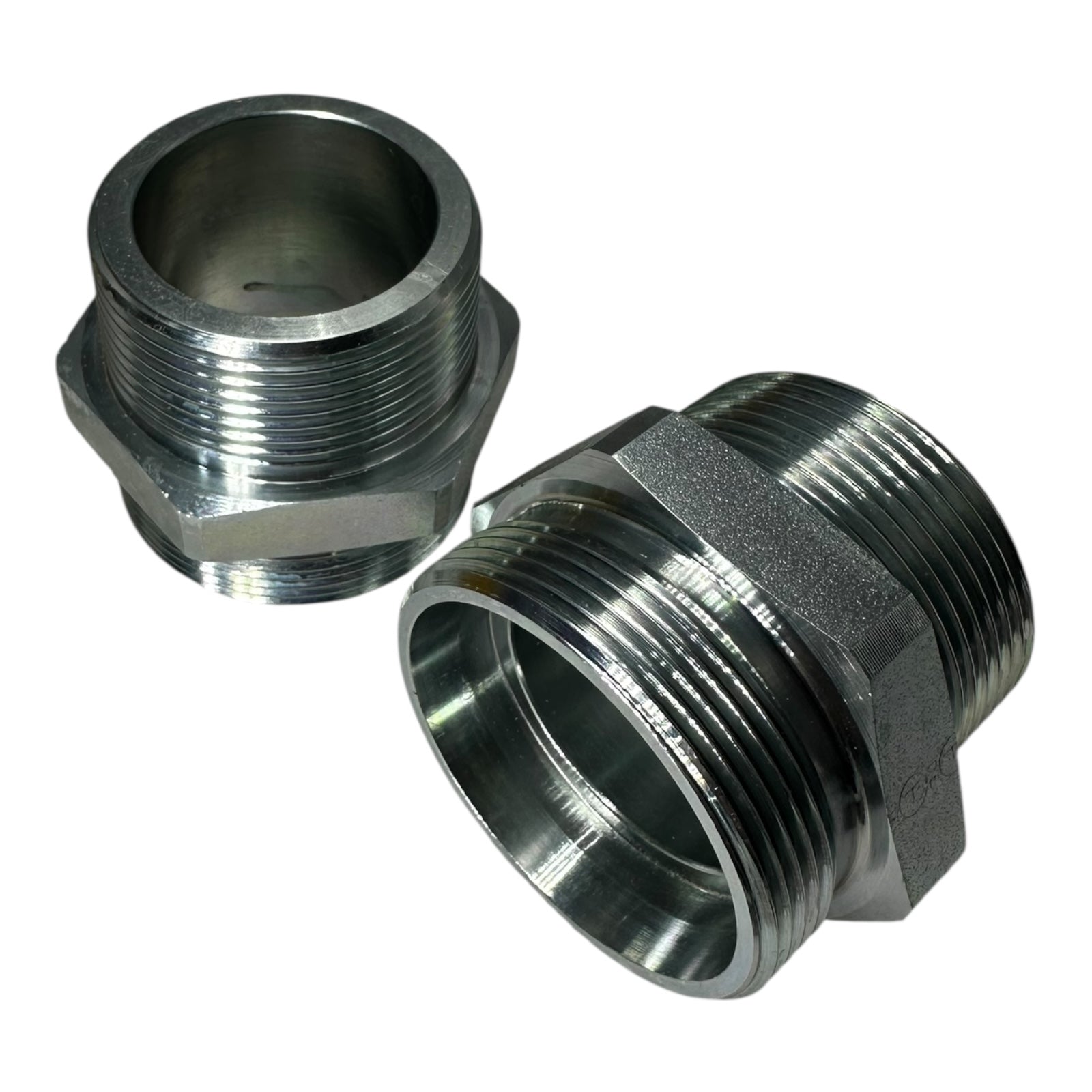 2x EG GE42-LR11/2KEGCFX Einschraubstutzen Stahl gerade Außengewinde Adapter