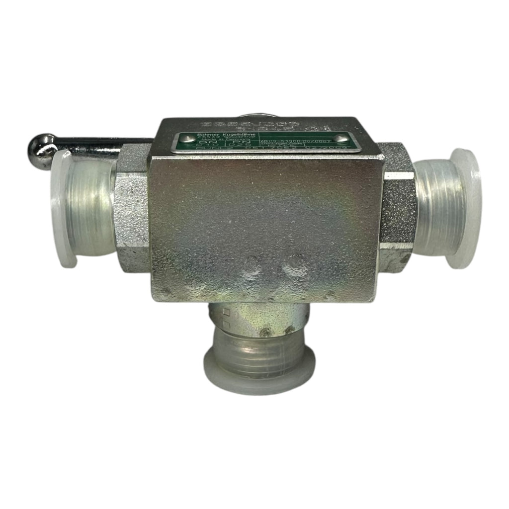 Böhmer Kugelhahn DN10 PN25 3-Wege Ventil Edelstahl PTFE Dichtung