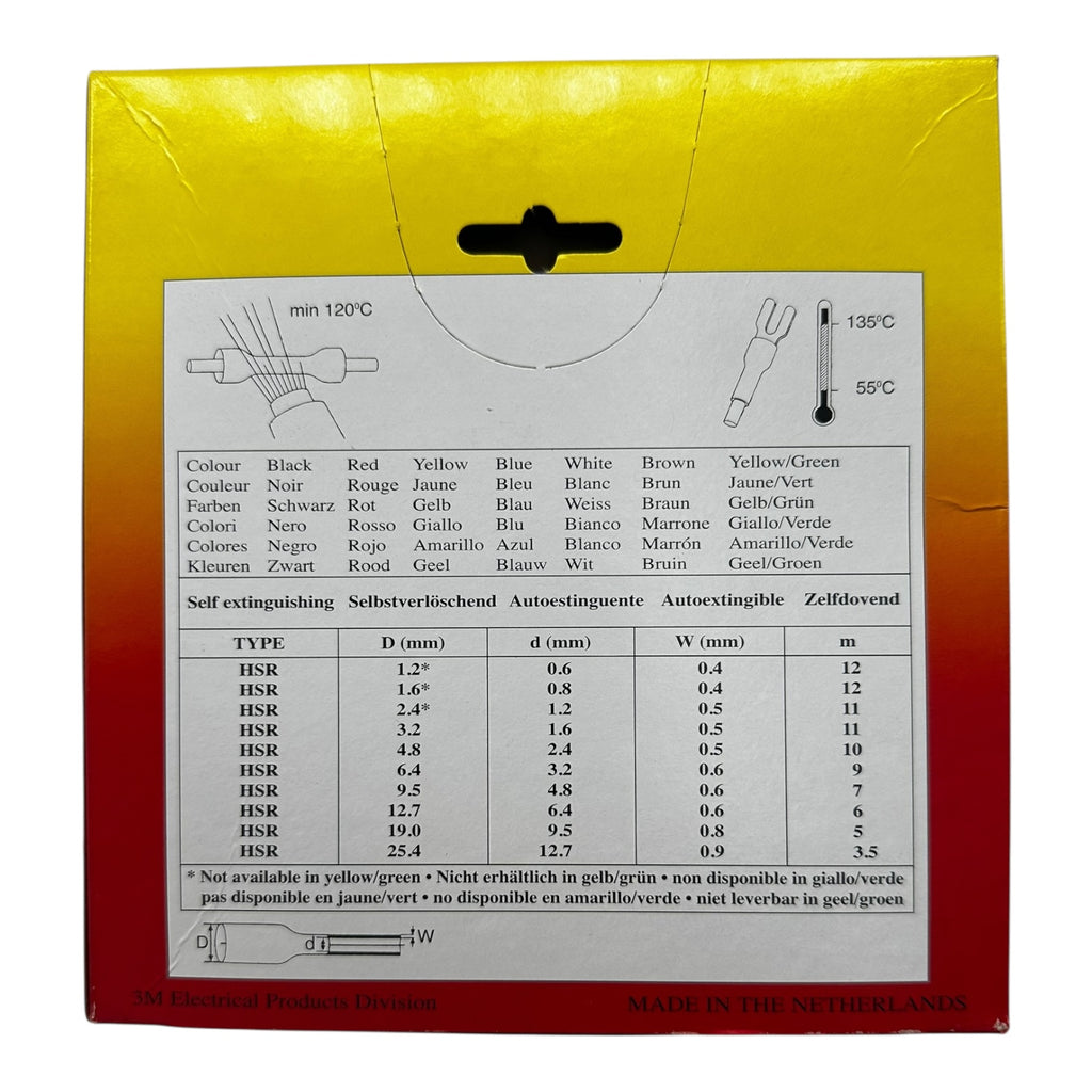3M HSR-2.4/1.2 BK Schrumpfschlauch Schwarz 2,4mm 11m Wärmeschrumpfschlauch