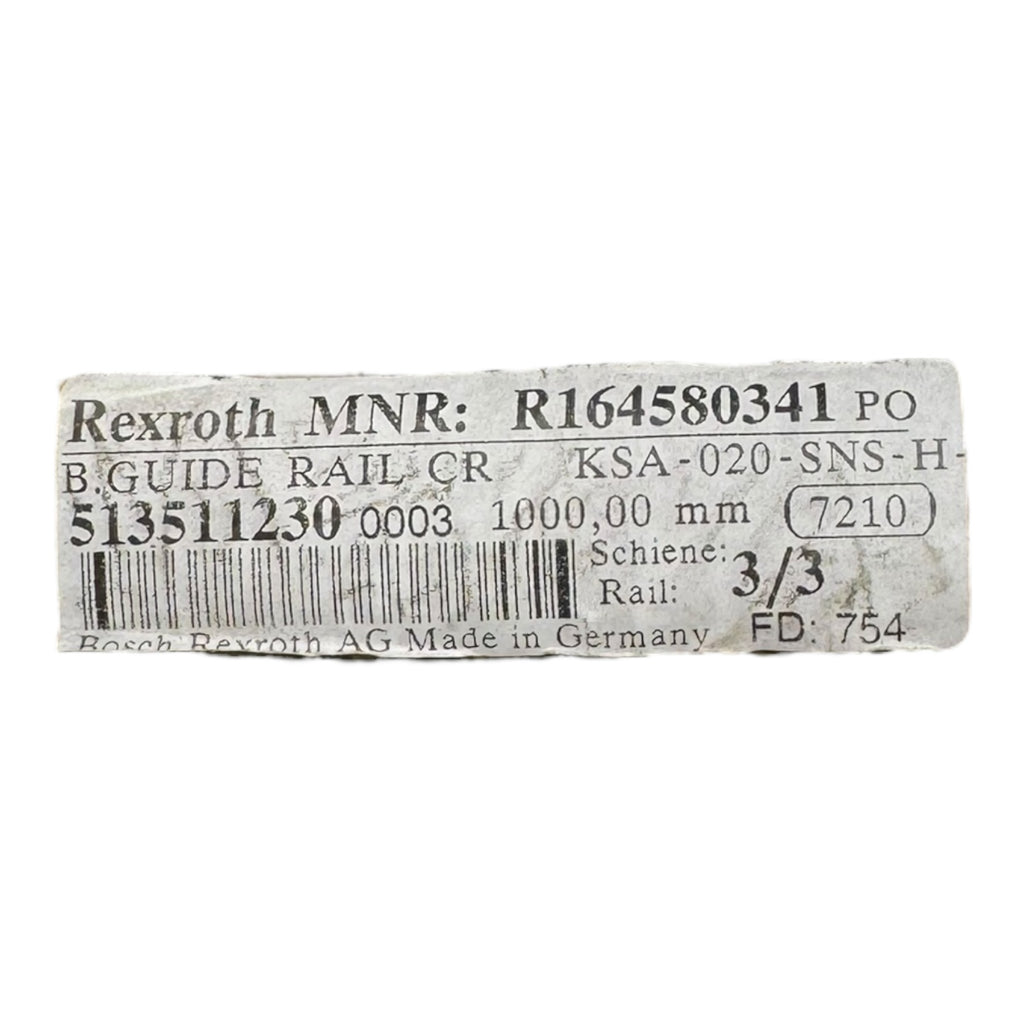 Rexroth R164580341 Linearführung Schiene 1000mm Guide Rail CR KSA-020 Linear
