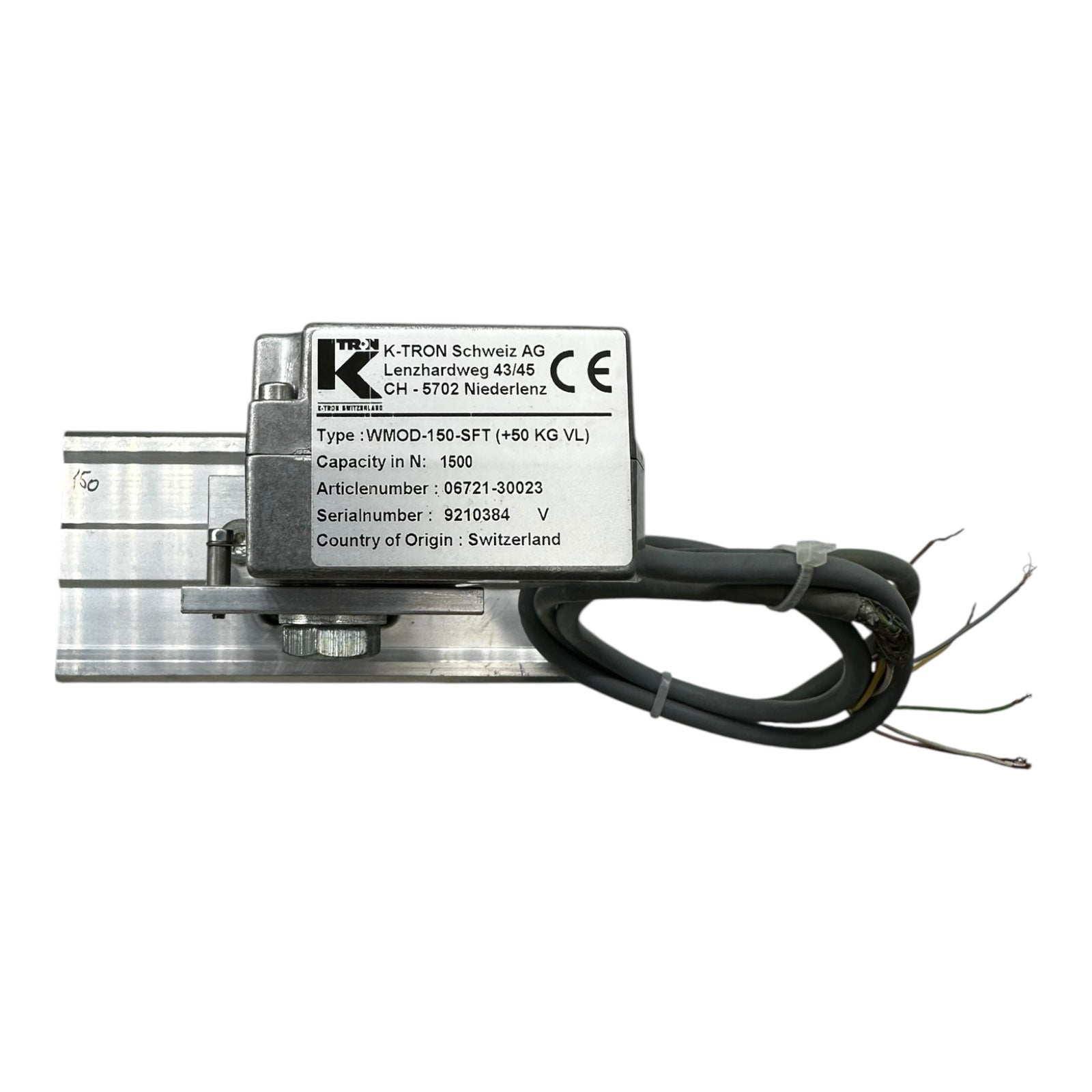 K-Tron WMOD-150-SFT Wägezelle Kraftsensor 1500N 50kg VL 06721-30023
