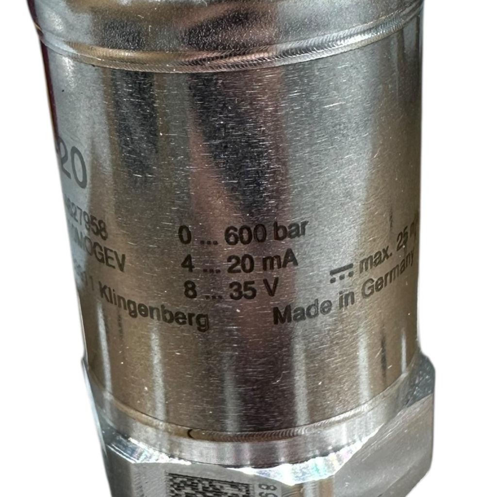 WIKA S-20 Drucktransmitter 0–600bar 4–20mA DC8–35V 2-Leiter kalibriert