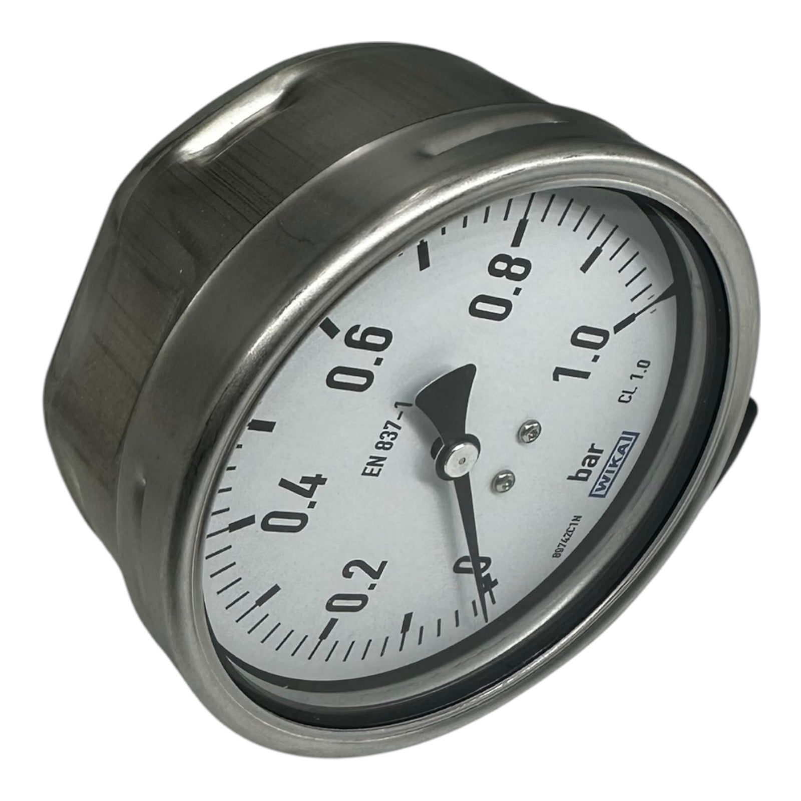 WIKA Manometer 212.20.100 0–1 bar G1/2B unten Klasse 1.0 Edelstahl neu