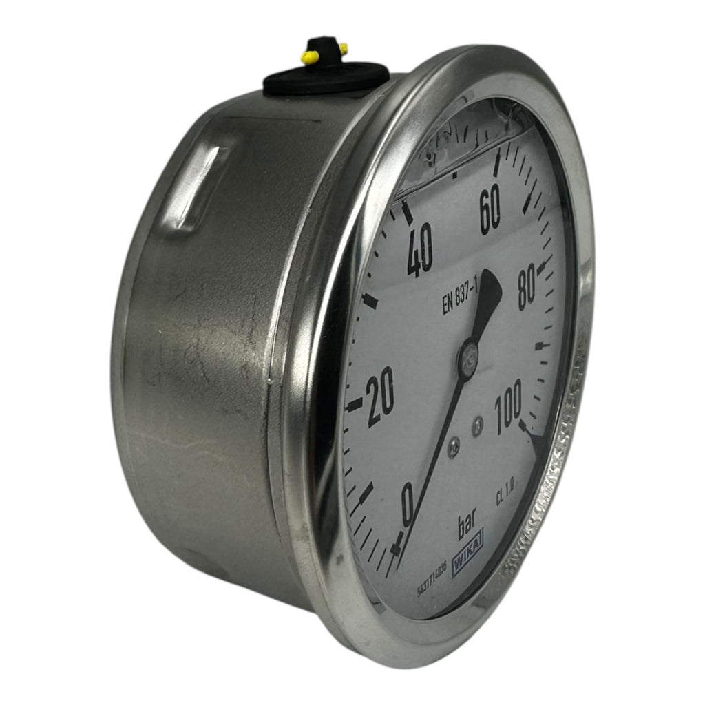WIKA Manometer 213.53.100 100 bar G1/2B hinten exzentrisch 100mm Druckmesser