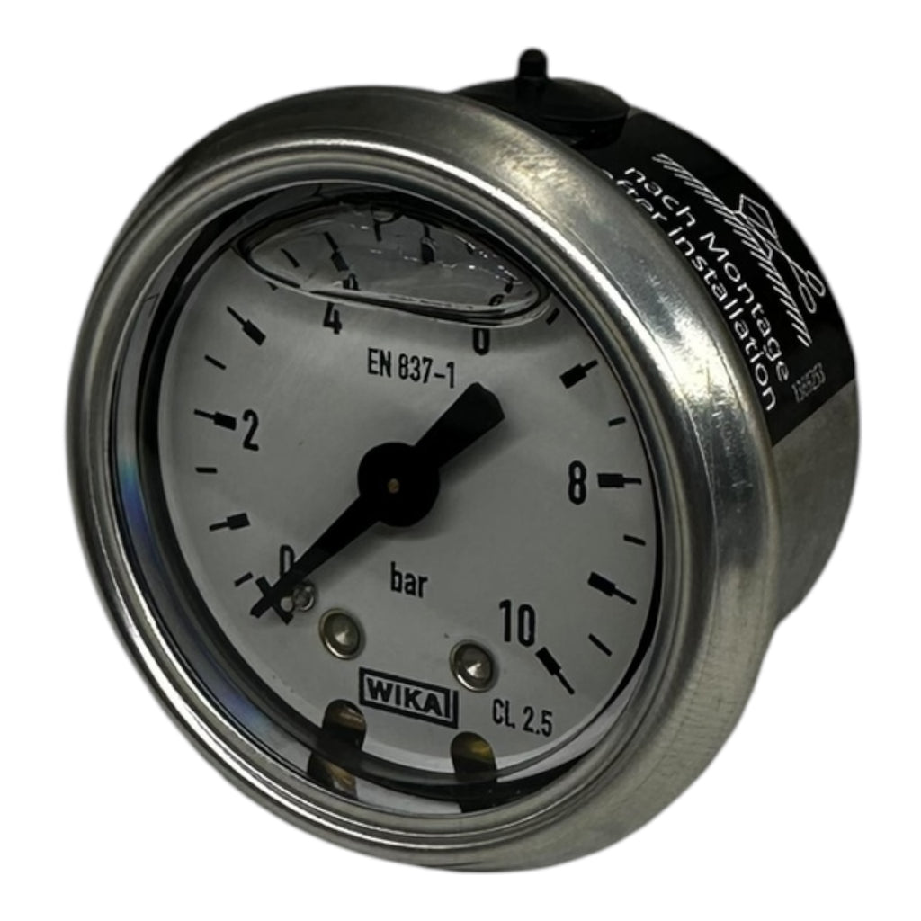 WIKA Manometer 113.53.040 10 bar G1/8B hinten Ø40mm Druckmesser CL 2.5