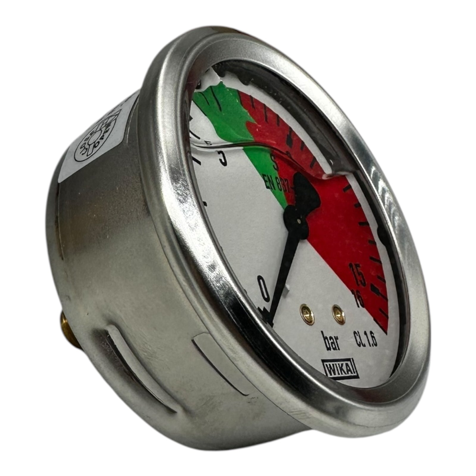 WIKA Manometer 213.53.063 0–16 bar G1/4B CL 1.6 Edelstahlgehäuse farbskala Neu