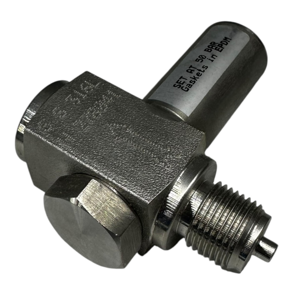 Sicherheitsventil Edelstahl 316L G1/2 Außengewinde Set 50 bar EPDM Dichtung Neu