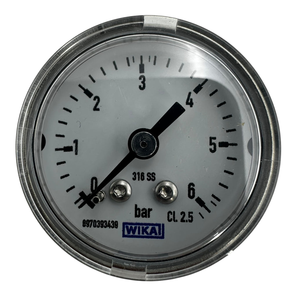 WIKA Manometer 131.11.040 0-6 bar G1/4B Ø40mm Edelstahl 316SS Druckmesser CL2.5