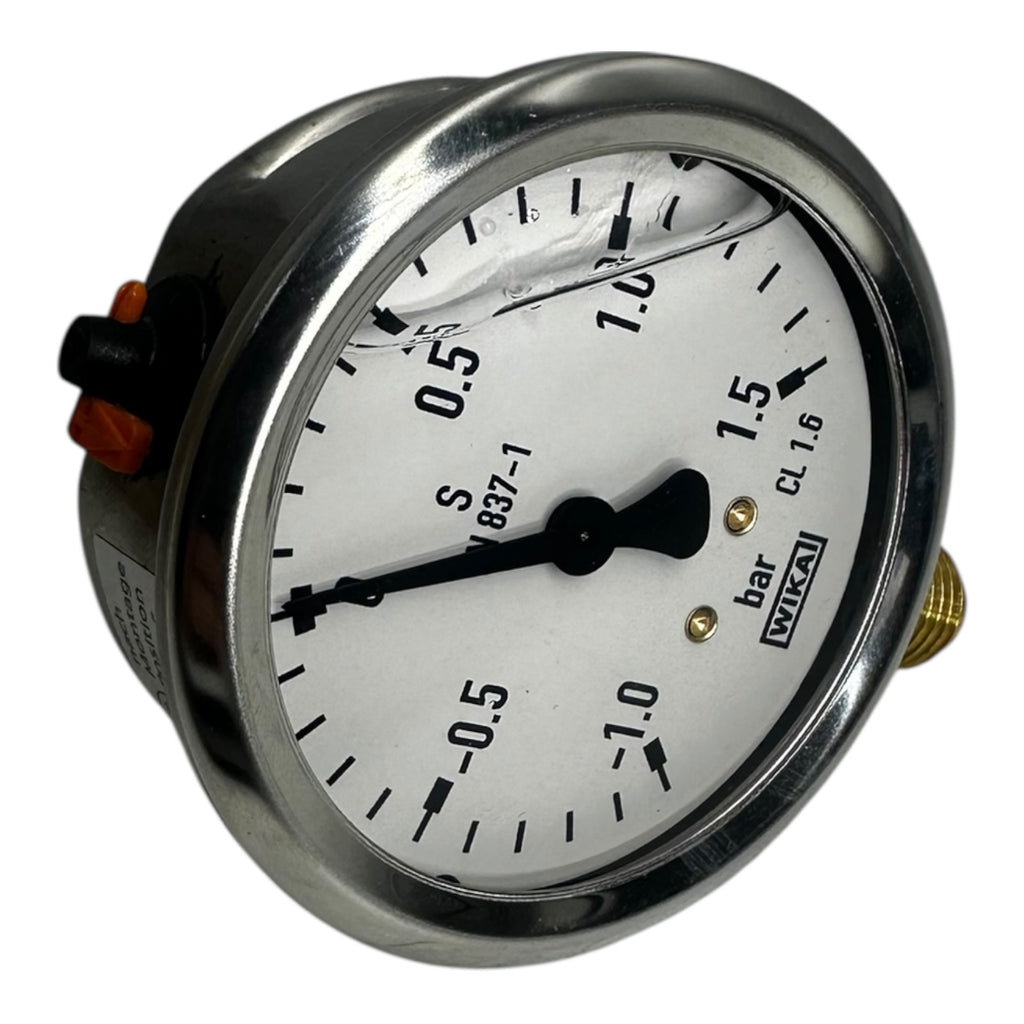 WIKA Manometer 213.53.063 -1/+1,5 bar G1/4B Ø63mm Unteranschluss CL1.6