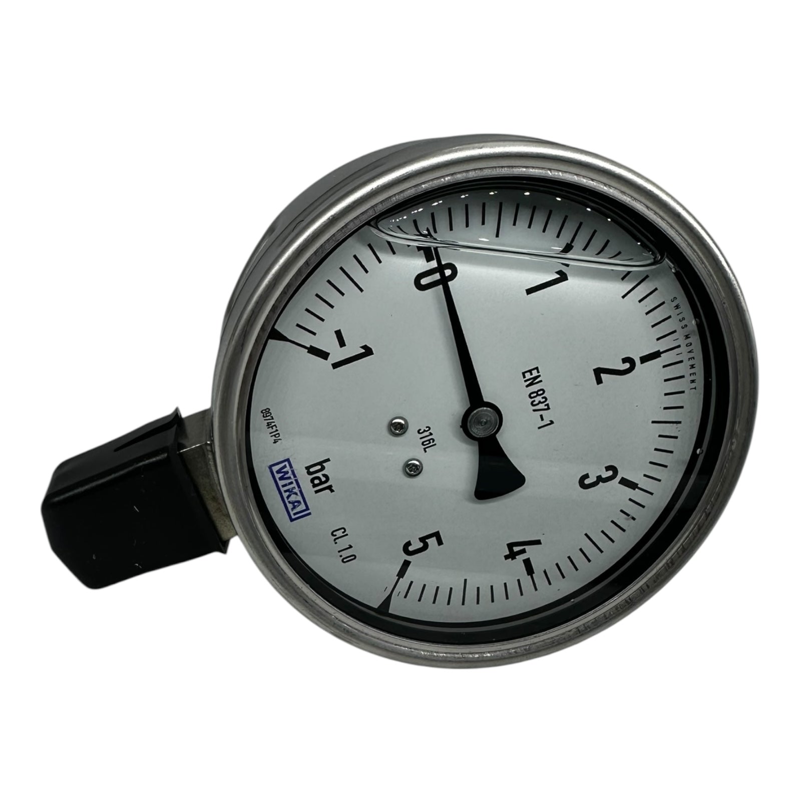 WIKA Manometer 233.50.100 -1/+5 bar G1/2B Edelstahl 316L EN837-1 neu