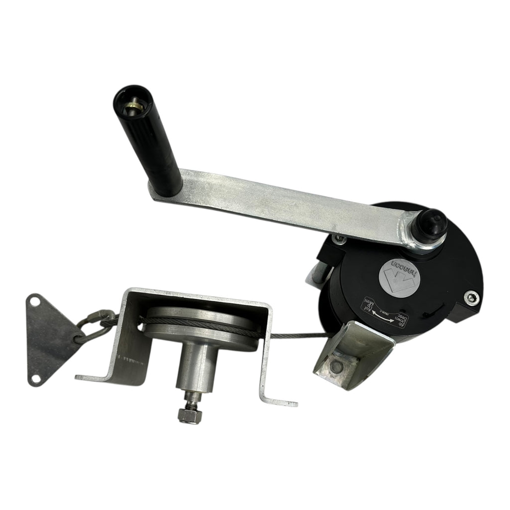 Haacon WV300-205986 Seilwinde 3kN 4mm Seil Handwinde mit Halterung