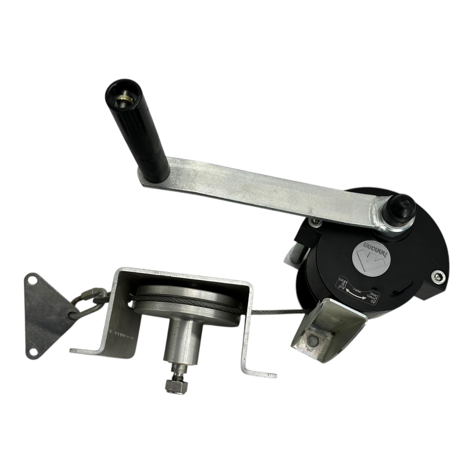 Haacon WV300-205986 Seilwinde 3kN 4mm Seil Handwinde mit Halterung