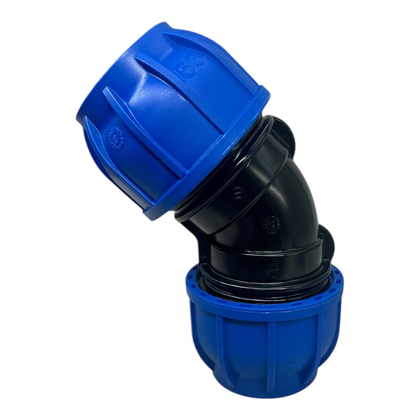 Sicomat R245.063.063 45° Winkelverschraubung D63 SicoAIR SR Serie PN12.5 PA6