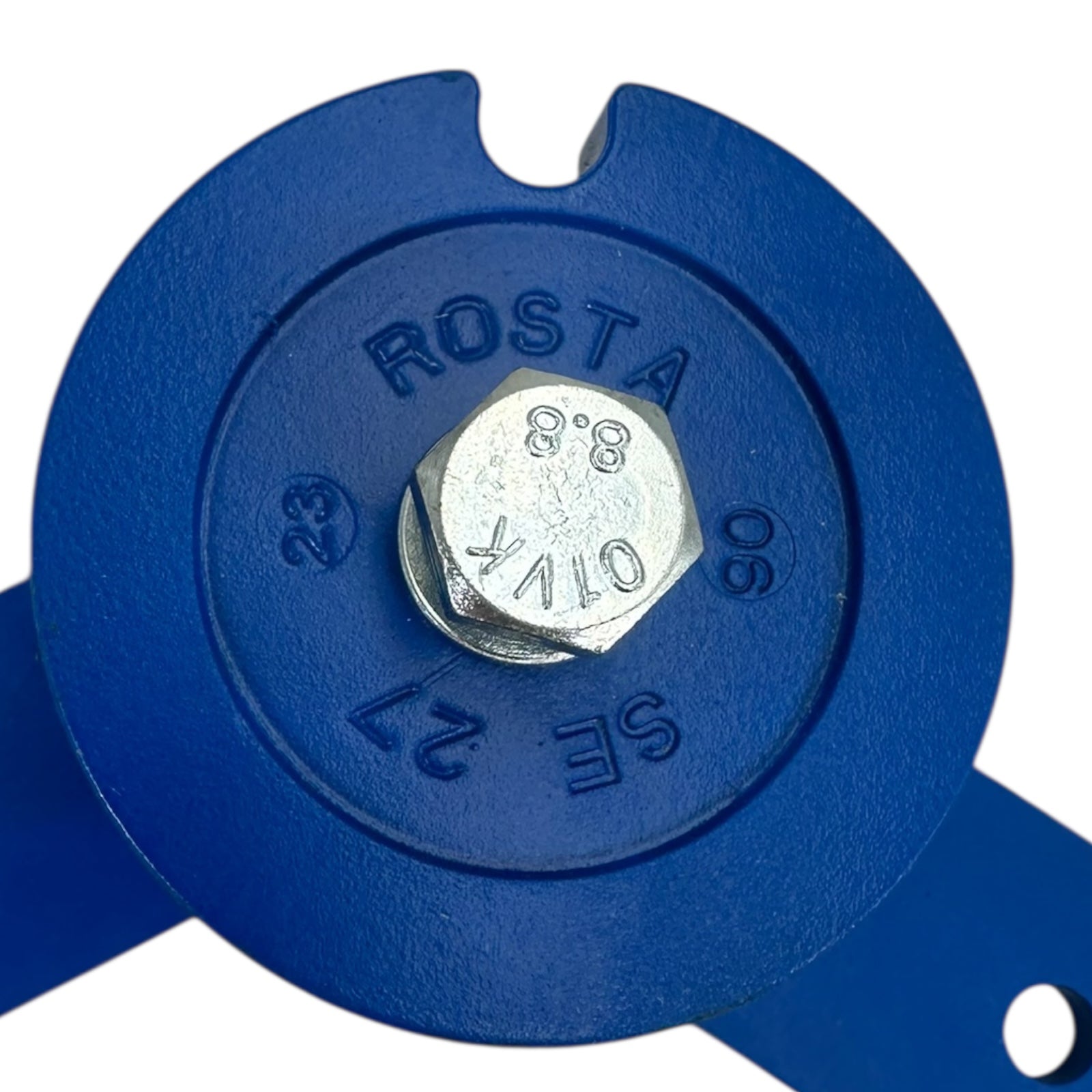 Rosta SE27 Schwenkspannarm Gummifeder-Element Spannvorrichtung blau