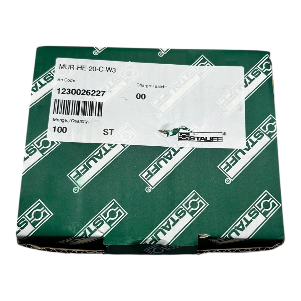 100x Stauff MUR-HE-20-C-W3 Schutzkappe Edelstahl Hydraulik Kupplungskappe NEU