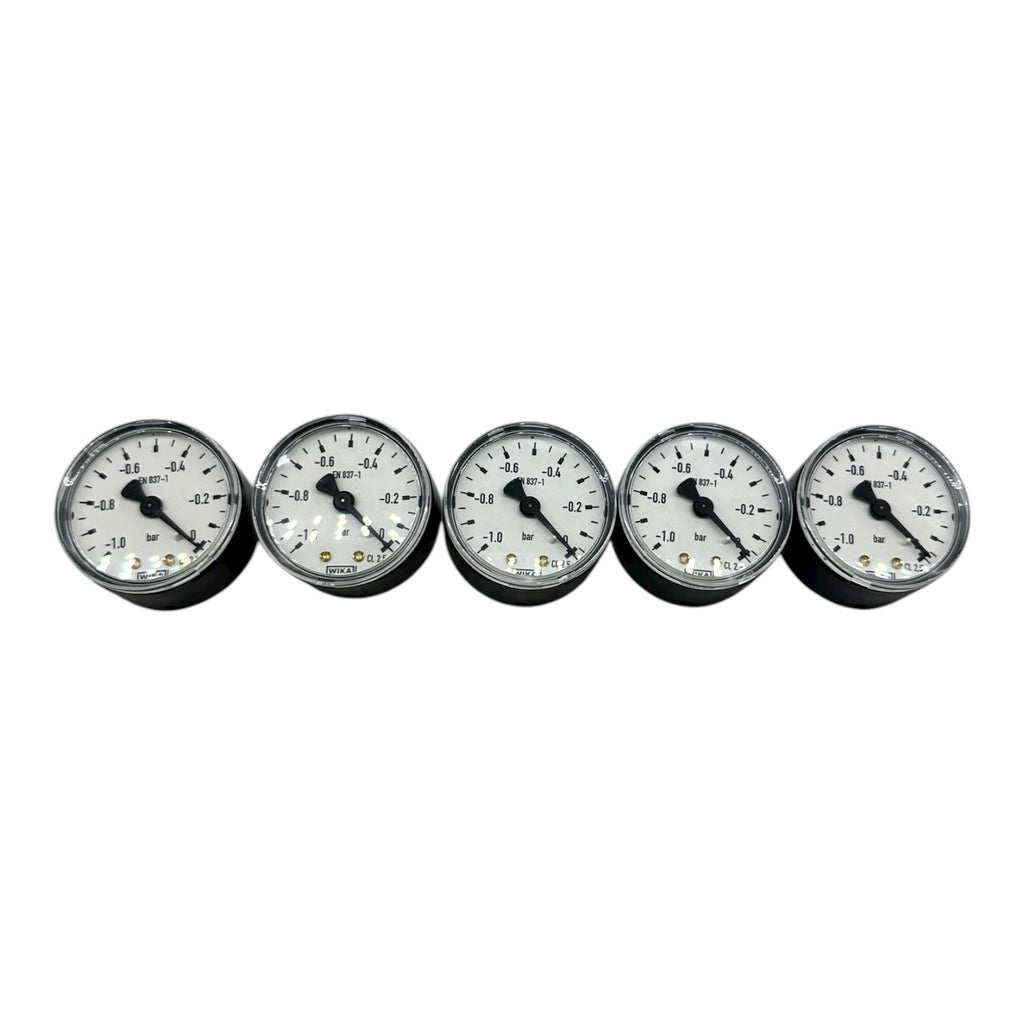 5x WIKA Manometer 111.12.050 -1…0 bar G1/4B EN 837-1 CL 2.5 Vakuummanometer