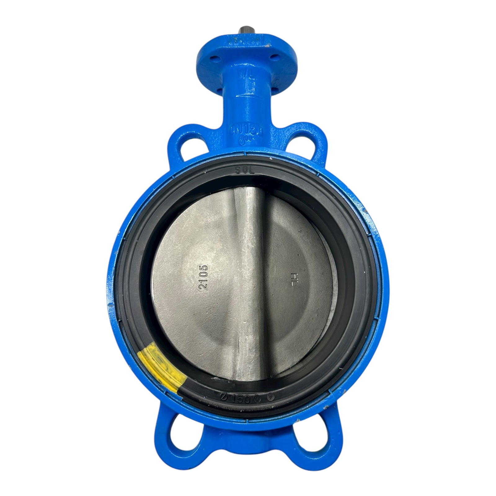 Absperrklappe DN150 PN16 Typ FLNV(W)-5 Sitz V CE0056 Flanschventil blau